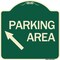 Signmission Parking Area Up Left Arrow Symbol Heavy-Gauge Aluminum Architectural Sign, 18" x 18", G-1818-24614 A-DES-G-1818-24614 - alternate 1